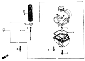 CR80R Детали карбюратора