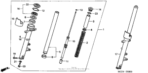 CB900F Front fork ('02-'03)
