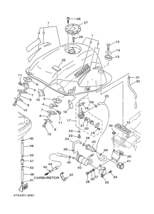 TDM850 Топливный бак