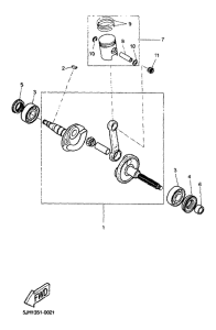 CW50 Vilebrequin. piston