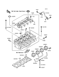 ZX250 Головка цилиндров