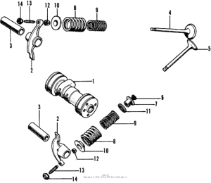 CL70 Распределительный вал и клапана