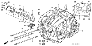CT110 Crankcase / oil pump