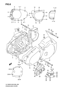 VL1500 Crankcase cover ass`y  (v