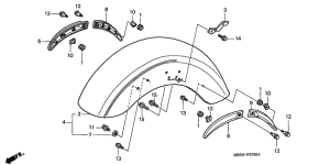 VT1100C3 Переднее крыло