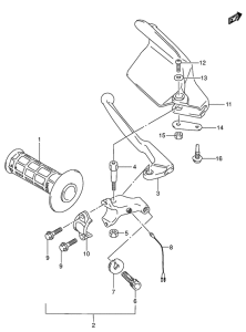 DR-Z250 Lh handle lever