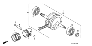 CRF70F Crankshaft / piston