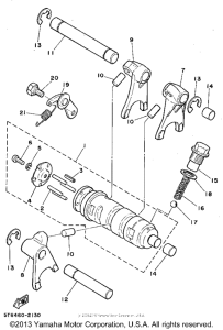 RT100G Shift cam - shift fork
