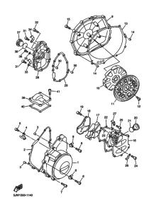 FJR1300 Crankcase cover ass`y  (v