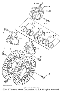 FZR600WC Передний суппорт
