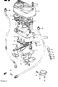 TS125 Спидометр-тахометр