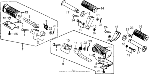 CB750 Подножки