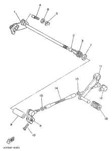 TZR250 Schaltwelle.pedal