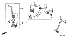 CR80R Pedal / kick starter arm