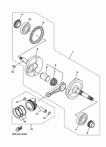 XC115S Crankshaft & piston