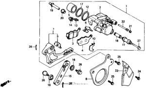 NT650 Задний суппорт