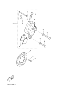 DT50RSM Etrier de frein avant