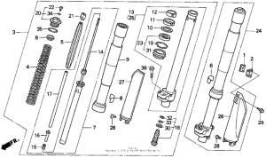 CR500R Front fork 92-94