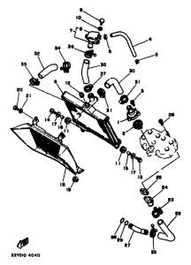 RD350F Radiator. hose