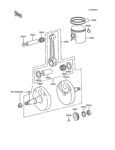 KX60 Коленвал и поршни