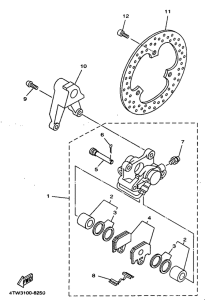 TZ250 Задний суппорт