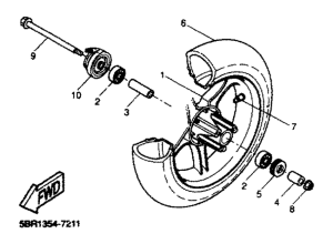 YQ50 Переднее колесо