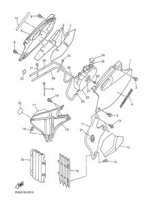 WR400F Боковые обтекатели