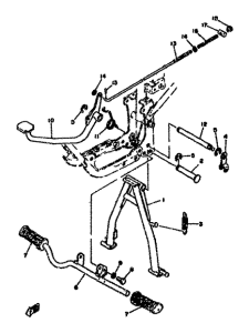 RD50M Stand.footrest, brake pedal