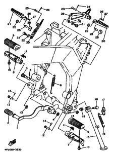 TDR125 Support & repose pied