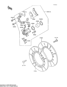 VN750 Передний суппорт