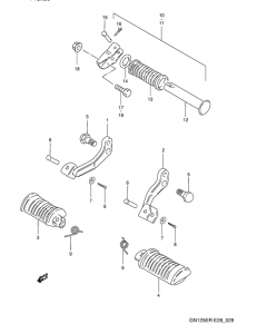 GN125 Подножки