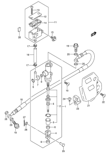 DR-Z400 Задний тормозной цилиндр