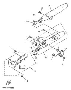 XVS650 Глушитель