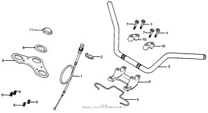 CB400 Handlebar + top bridge