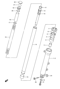 GSX600 Передняя вилка
