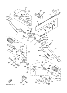 XVS125 Stand. footrest