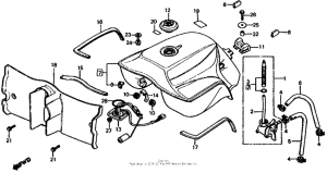 CX650 Топливный бак
