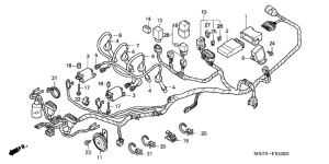 CBR1100XX Harness wire