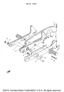 MJ2 Rear arm - chain case