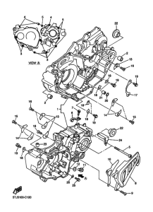 WR450F Картер двигателя