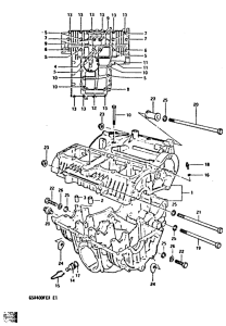GSX400 Картер двигателя