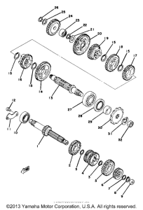 YZ80F Трансмиссия