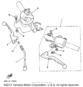 YSR50D Handle switch - lever