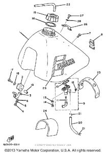 YZ100K Топливный бак