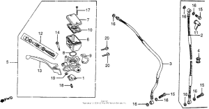 CM400 Front brake master cylinder 81