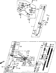 GL1200I Передняя вилка