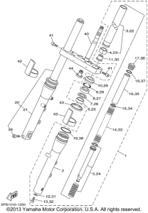XVS1100N Передняя вилка