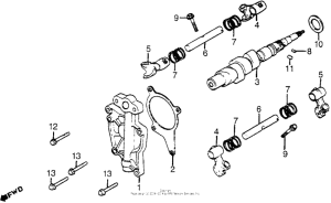 CX500 Camshaft + lower rocker arm