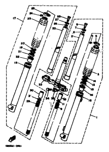 DT80MX Передняя вилка