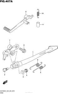 GSX-R600 Подножка